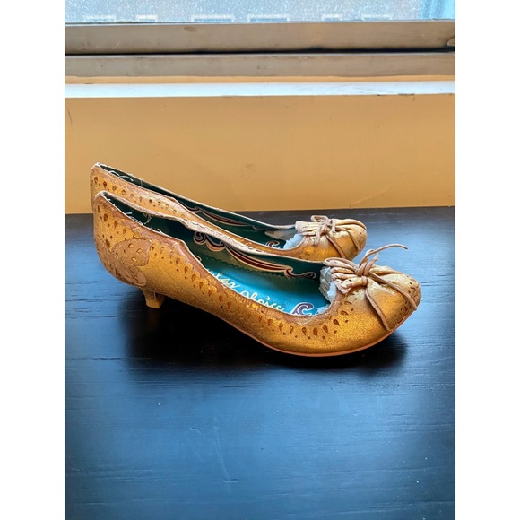 Irregular Choice Pink Gold Kitten Heel Size 38 - Picture 3 of 5
